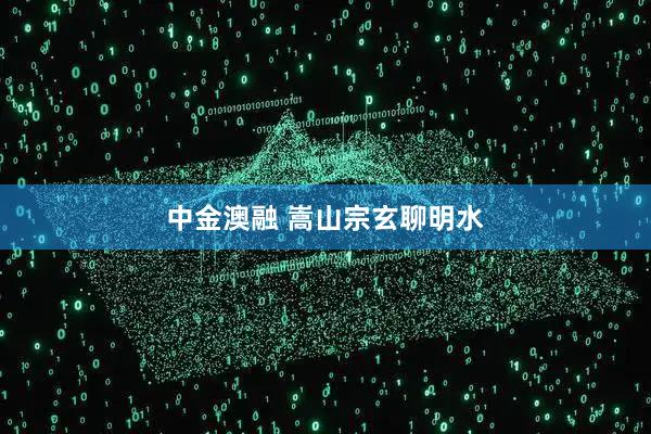 中金澳融 嵩山宗玄聊明水