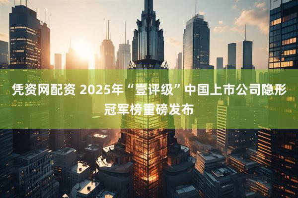 凭资网配资 2025年“壹评级”中国上市公司隐形冠军榜重磅发布